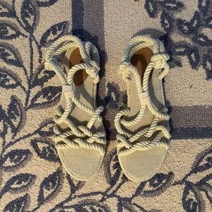 Worn once HM rope gladiator sandals